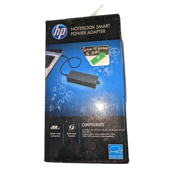 HP Notebook Smart Power Adaptor Laptop Charger 90w 19v IN BOX Model 489210-003 - Picture 1 of 4